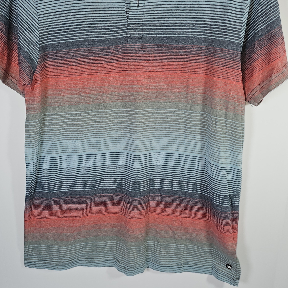 Micros Men's Casual Striped Shirt -‎ Blue and Red
